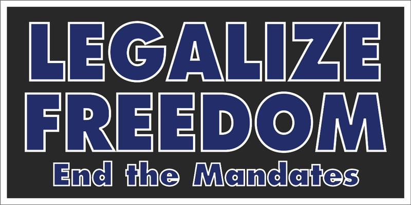Legalize Freedom End the Mandates FJB Bumper Stickers Wholesale Pack of 50 (3.75"x7.5")