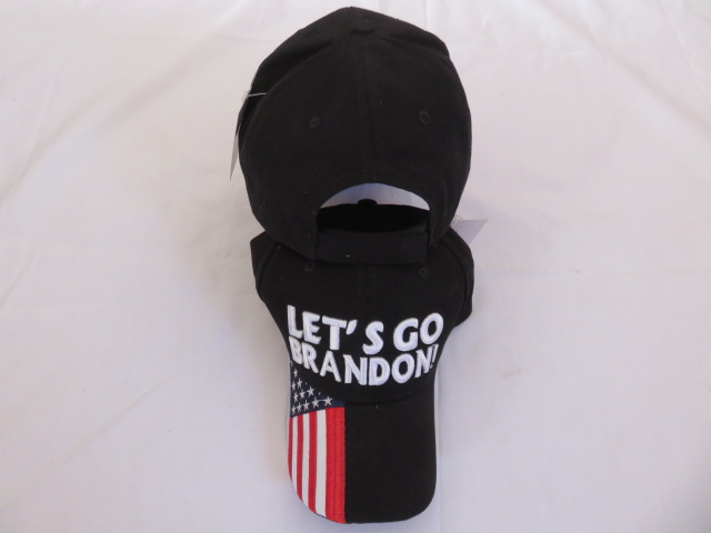 American Flag Bill Let's Go Brandon! Black Official Cap Trump Hat