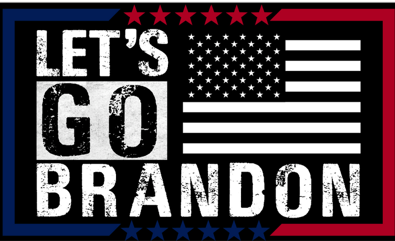 LGB Blackout USA Flag Let's Go Brandon Black Official American