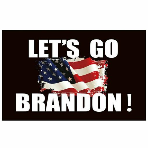 Let's Go Brandon! Flying USA Flag American Black Official 3'x5' Flags Wholesale Pack of 12 (100D Rough Tex) TRUMP One Dozen Flags LGB FJB