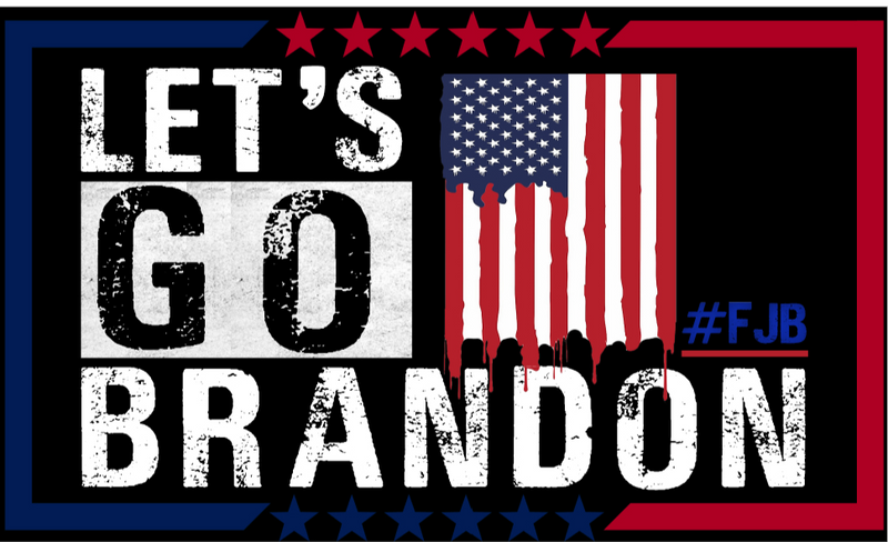 LGB Melting USA Flag Let's Go Brandon #FJB Black Official American #3 3'x5' Flags Wholesale Pack of 12 (100D Rough Tex) TRUMP One Dozen Flags