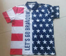 Let's Go Brandon American Flag Great Polo Shirt 2024 USA design LGB M, L, XL, XXL, XXXL Trump FJB