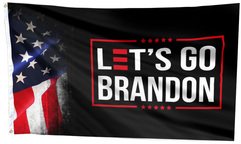 American LGB Let's Go Brandon Black Official USA Flag 3'x5' Flags Wholesale Pack of 12 (100D Rough Tex) TRUMP Dozen Banners FJB