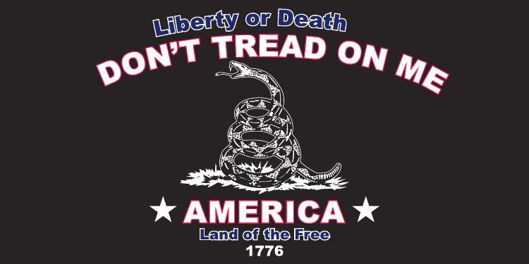 LIBERTY OR DEATH DON'T TREAD ON ME AMERICA LAND OF THE FREE 1776 GADSDEN RATTLESNAKE BLACK TACTICAL BUMPER STICKER PACK OF 50 BUMPER STICKERS MADE IN USA WHOLESALE BY THE PACK OF 50!