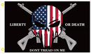Liberty or Death USA Don't Tread On Me 2nd Amendment 3'X5' Flag ROUGH TEX® 100D