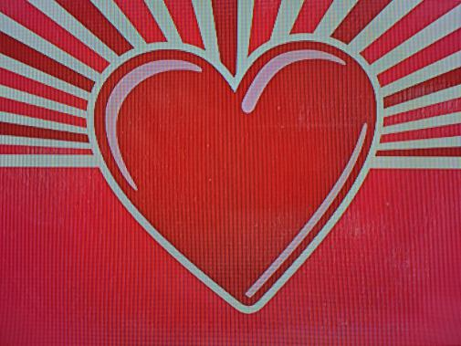 Love Heart Rays Happy Valentines Day 3'X5' Flag ROUGH TEX® 100D