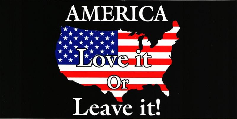 America Love or Leave Bumper Sticker