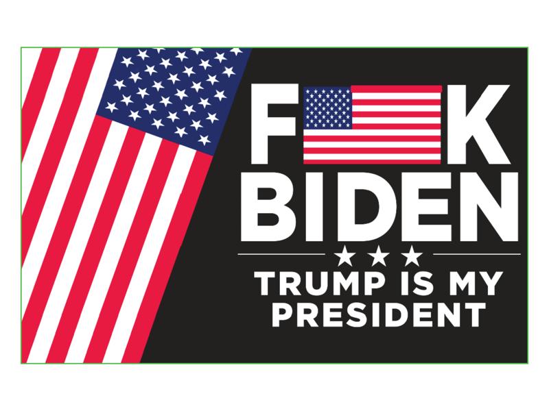 Fuck Biden Trump Is My President USA Let's Go Brandon All American Black Official FJB Magnets Wholesale Pack of 12 (4"x6") TRUMP Dozen Car Magnets