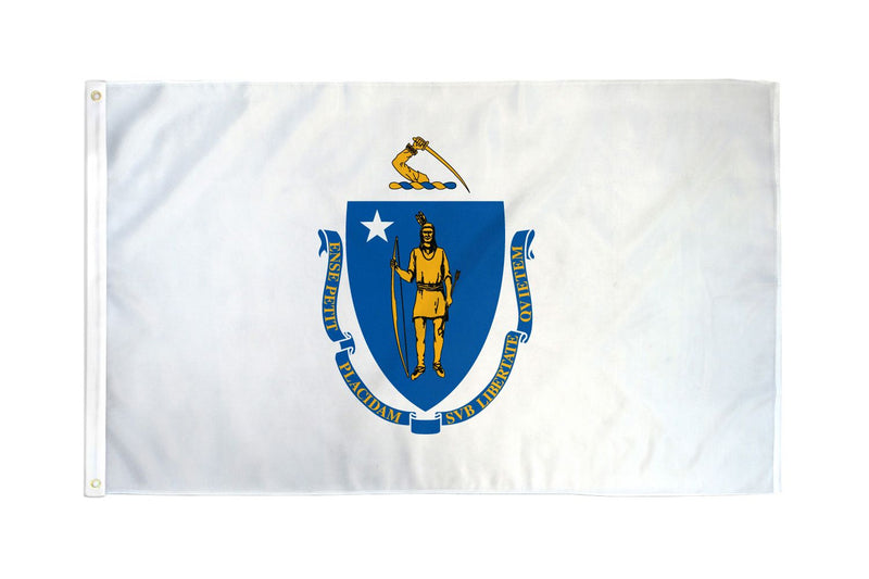 Massachusetts 3'X5' State Flag ROUGH TEX® 68D Nylon