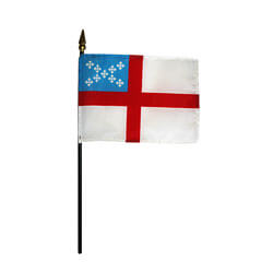 Episcopal Stick Flag In Poly- 4''x6'' Rough Tex®