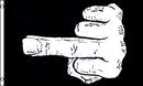 3'X5'  Black Middle Finger Flag