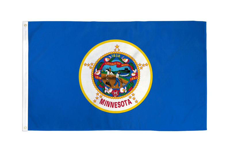 Minnesota 12"x18" State Flag (With Grommets) ROUGH TEX® 68D Nylon