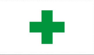 Cannabis Green Cross 3'X5' Flag Rough Tex® 100D