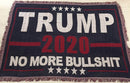 Trump 2020 No More Bullshit Afghan Style Fringe Hem Hand Woven 100% Cotton Blanket Not Mugshot