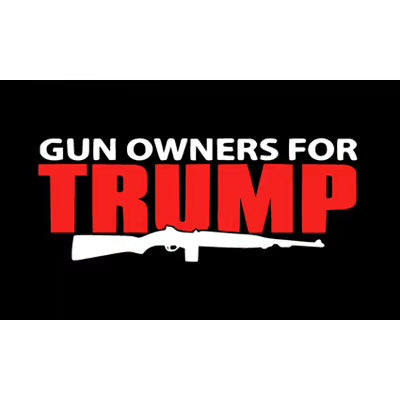 Gun Owners For Trump Red Rifle 3'X5' Flag Rough Tex® 100D