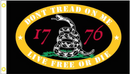 Black Gadsden Don't Tread on Me Live Free or Die ROUGH TEX ® 3X5 Feet Flag Freedom 1776