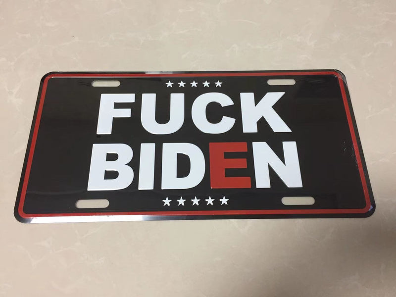 Fuck Biden Aluminum Embossed License Plate