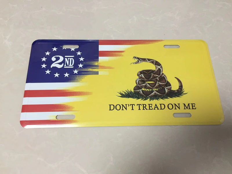 2nd Amendment Gadsden Aluminum Embossed License Plate