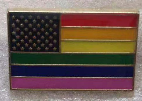 Rainbow Pride USA Flag Lapel Pin
