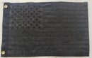American Black 12"x18" USA Blackout Tactical Embroidered Boat Flag Rough Tex® Nylon
