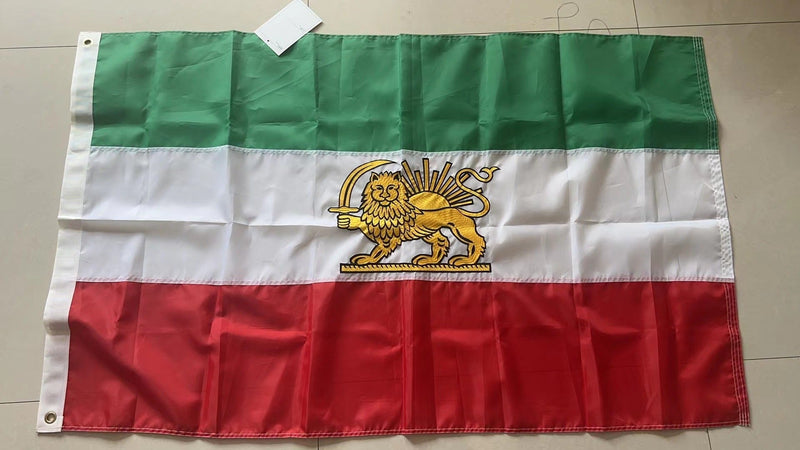 Old Iran Persia 4'x6' Embroidered Flag ROUGH TEX® Oxford Nylon