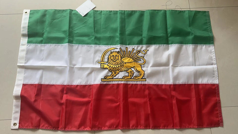 Old Iran Persia 3'x5' Embroidered Flag ROUGH TEX® Oxford Nylon