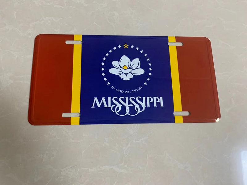 Mississippi Magnolia New State Flag License Plate