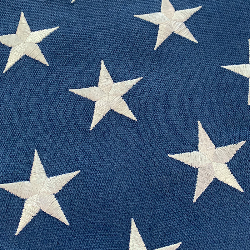 American 3'x5' 100% Organic Hemp USA Embroidered & Sewn Gift Boxed Flag