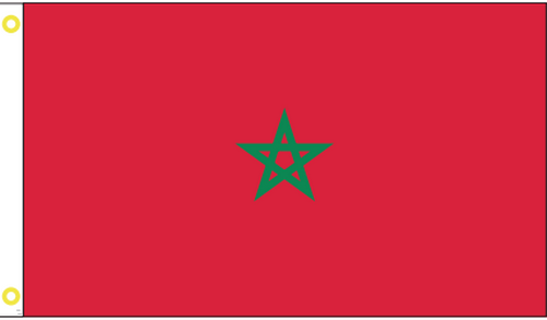 Morocco 3'X5' Flag Rough Tex® 68D Nylon