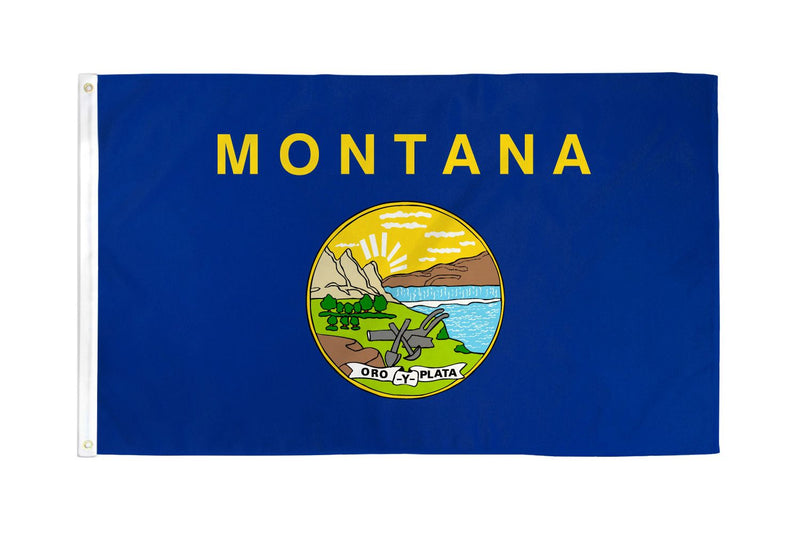 Montana 12"x18" State Flag (With Grommets) ROUGH TEX® 68D Nylon