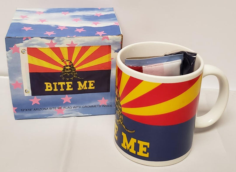 Arizona Bite Me Rattlesnake 12" x 18" Flag w/grommets Mug