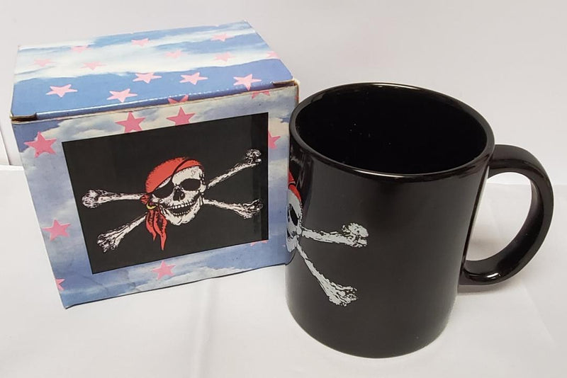 Jolly Roger Red Hat Pirate 12" x 18" Flag w/grommets Mug