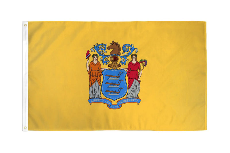 New Jersey 3'X5' State Flag ROUGH TEX® 68D Nylon
