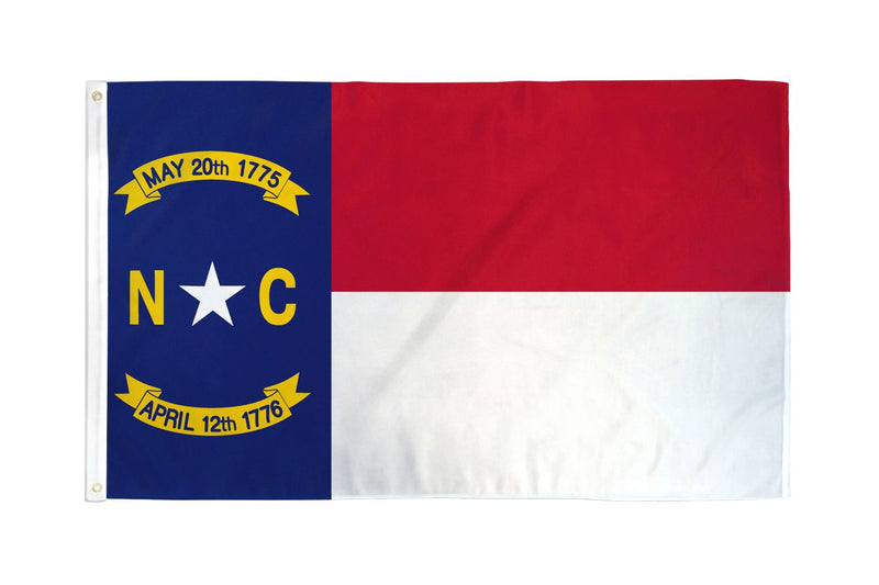North Carolina 12"x18" State Flag (With Grommets) ROUGH TEX® 68D Nylon