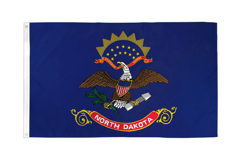 North Dakota 12"x18" State Flag (With Grommets) ROUGH TEX® 68D Nylon