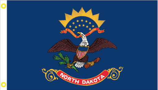 North Dakota 3'x5' Flag ROUGH TEX® 68D Nylon