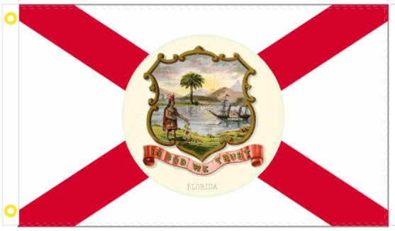 Old Florida In God We Trust 100D Rough Tex Flag 3'x5' Feet