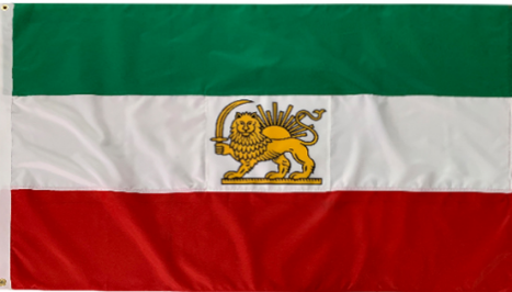 Old Iran 3'x5' Embroidered Flag ROUGH TEX® 210D Oxford Nylon