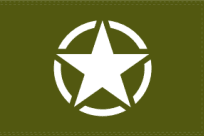 Old Army Olive Star 12''X18'' Stick Flags - Rough Tex ®100D