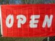 Open (Red) 3'x5' Polyester Flag