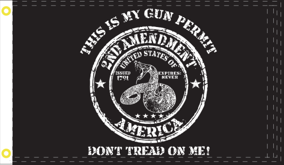 2nd Amendment Don't Tread On Me 3'X5' Flag Rough Tex® 100D