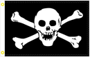 Pirate Jolly Roger Cross Bones 4'x6' Flag Rough Tex® 100D