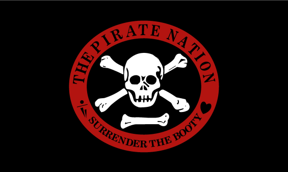 Pirate Nation 3'x5' Flag ROUGH TEX® 68D Nylon