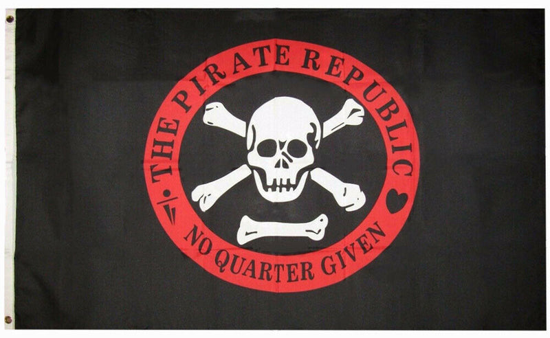 The Pirate Republic 3'x5' Flag ROUGH TEX® 68D Nylon