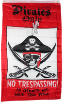 Pirates Only 2x3ft Nylon 150D Flag