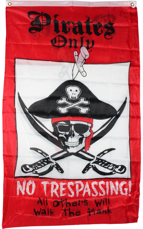 Pirates Only 2x3ft Nylon 150D Flag