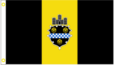 Pittsburgh PA 12"x18" Double Sided Flag ROUGH TEX® 100D With Grommets