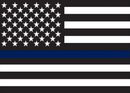 Police Memorial W/ Black Header 4'X6' Flag Rough Tex® 100D