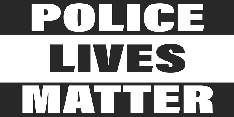 Police Lives Matter Black And White -  Bumper Sticker