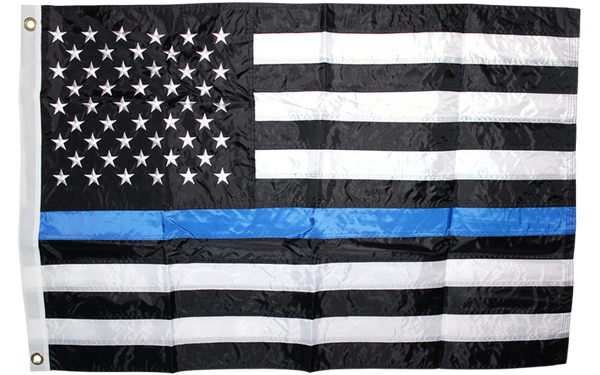 Choose Style THN BLUE LNE Subdued Amercan Flag 3.5 X 2 ron on Choose Style THN BLUE LNE Subdued Amercan Flag 3.5 X 2 ron on
